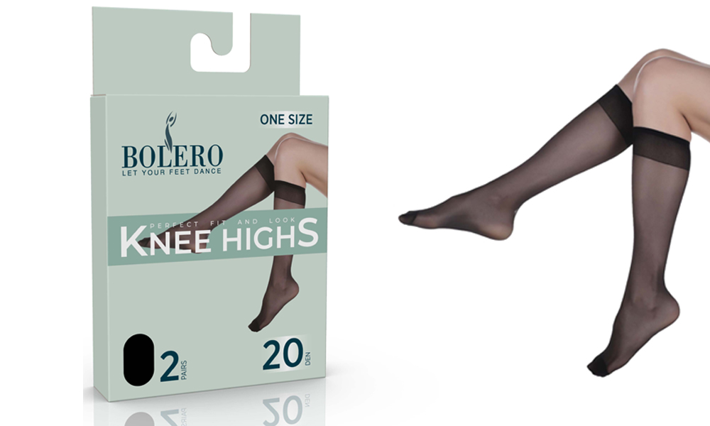 20D Ladies Sheer Kneehighs 2 Pairs Box – BP9423