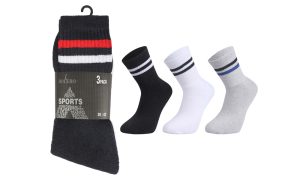 Stripe Tennis Socks 3 Pack - BM609