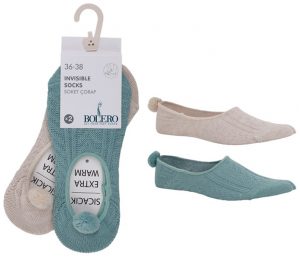 Homewear Steps With Pompom 2 Pack - BW738