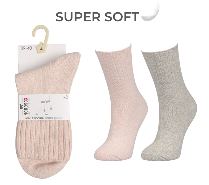 Women Soft Lounge-Wear Socks 2-Pack – BW751
