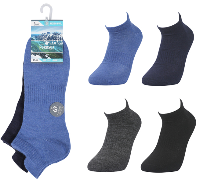 Merino Wool Short Socks 2-Pack- BM451