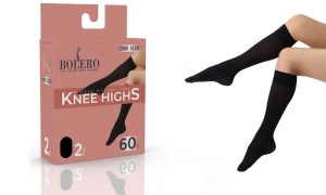 60 Den Ladies Comfort Plus Kneehighs 2 Pairs Box – BP3074