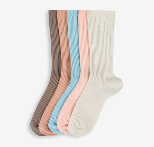 Ladies Ribbed Socks 5-Pack – BW689