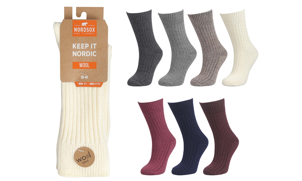 Merino Wool Ribbed Socks- BM779